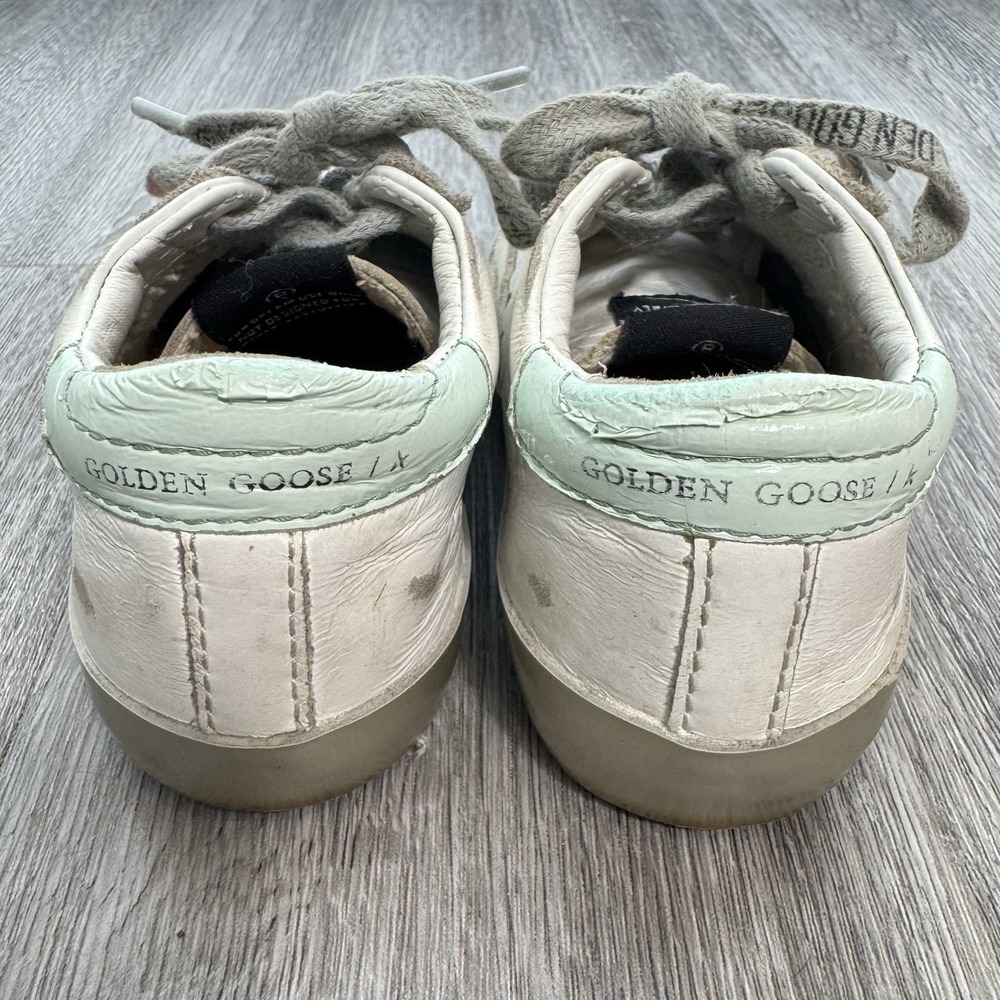 Golden Goose Girls Pink Superstar Low-Top Sneakers Size 22 White Green Logo - Picture 7 of 16